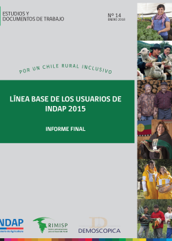 Línea base usuarios de INDAP 2015