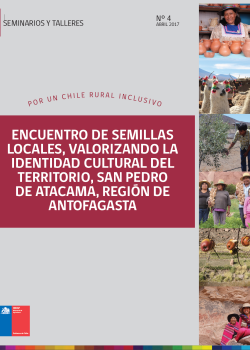 Encuentro de semillas locales, valorizando la identidad cultural, San Pedro, Antofagasta