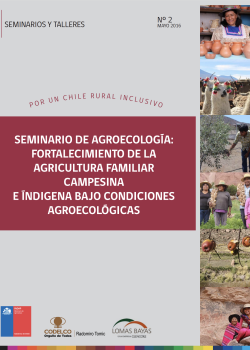 Seminario de Agroecología: fortalecimiento de la agricultura familiar campesina e indígena bajos condiciones agroecológicos