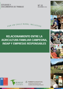 Relacionamiento entre la Agricultura Familiar Campesina, INDAP y Empresas Responsables