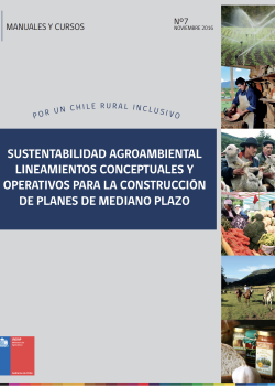 Sustentabilidad Agroambiental: Lineamientos conceptuales y operativos para la construcción de planes de mediano plazo