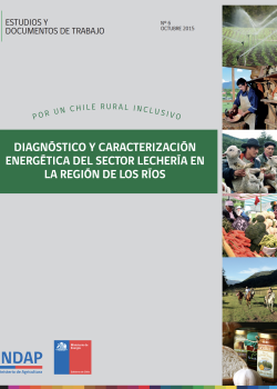 Diagnóstico y caracterización energética del sector "lechería", Región de Los Ríos