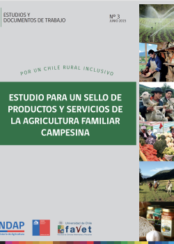 Estudio para un sello de productos y servicios de la Agricultura Familiar Campesina